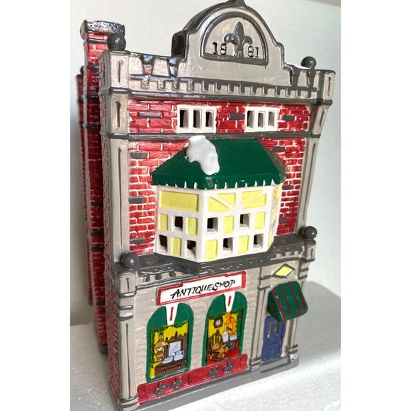 Department 56 Snow Village-COBBLESTONE ANTIQUE SHOP - In Styrofoam - Picture 2 of 12